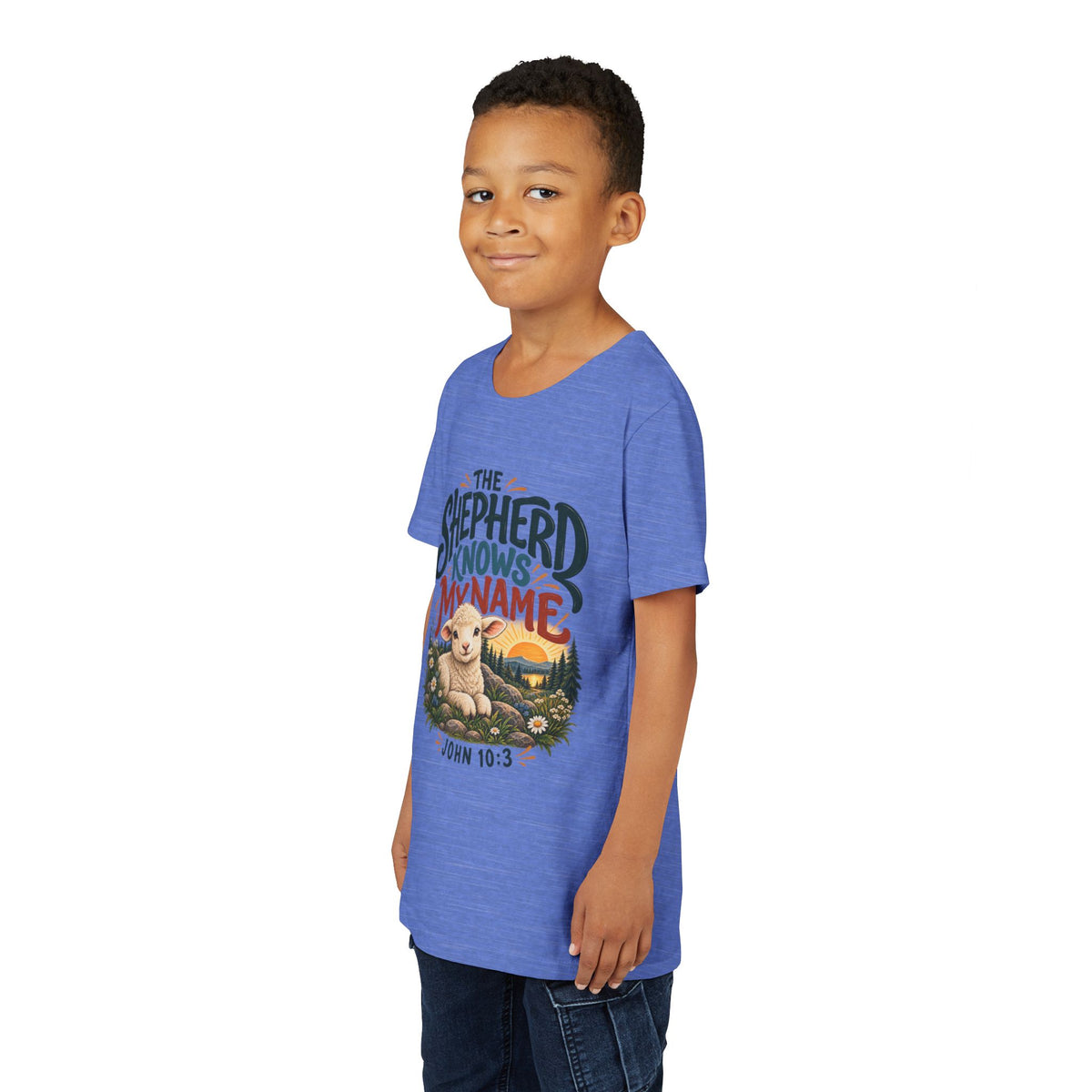 The Shepherd Knows My Name Youth Christian Tee