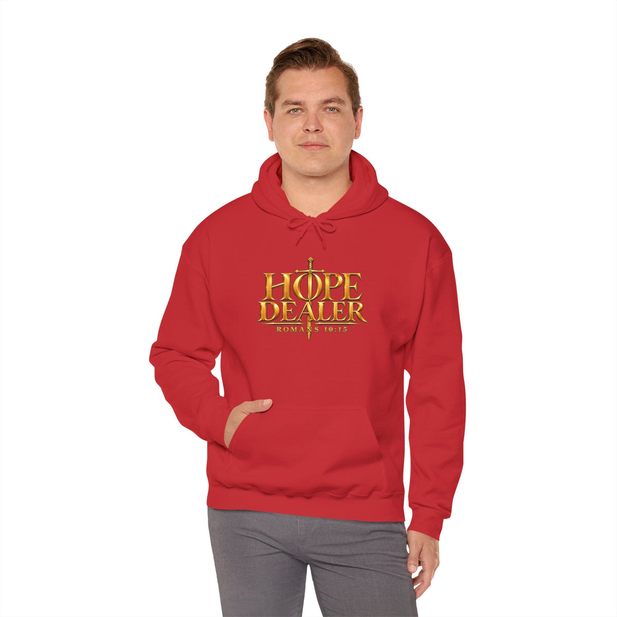 "Hope Dealer" Christian Hoodie – Romans 10:15 Gospel & Faith Sweatshirt