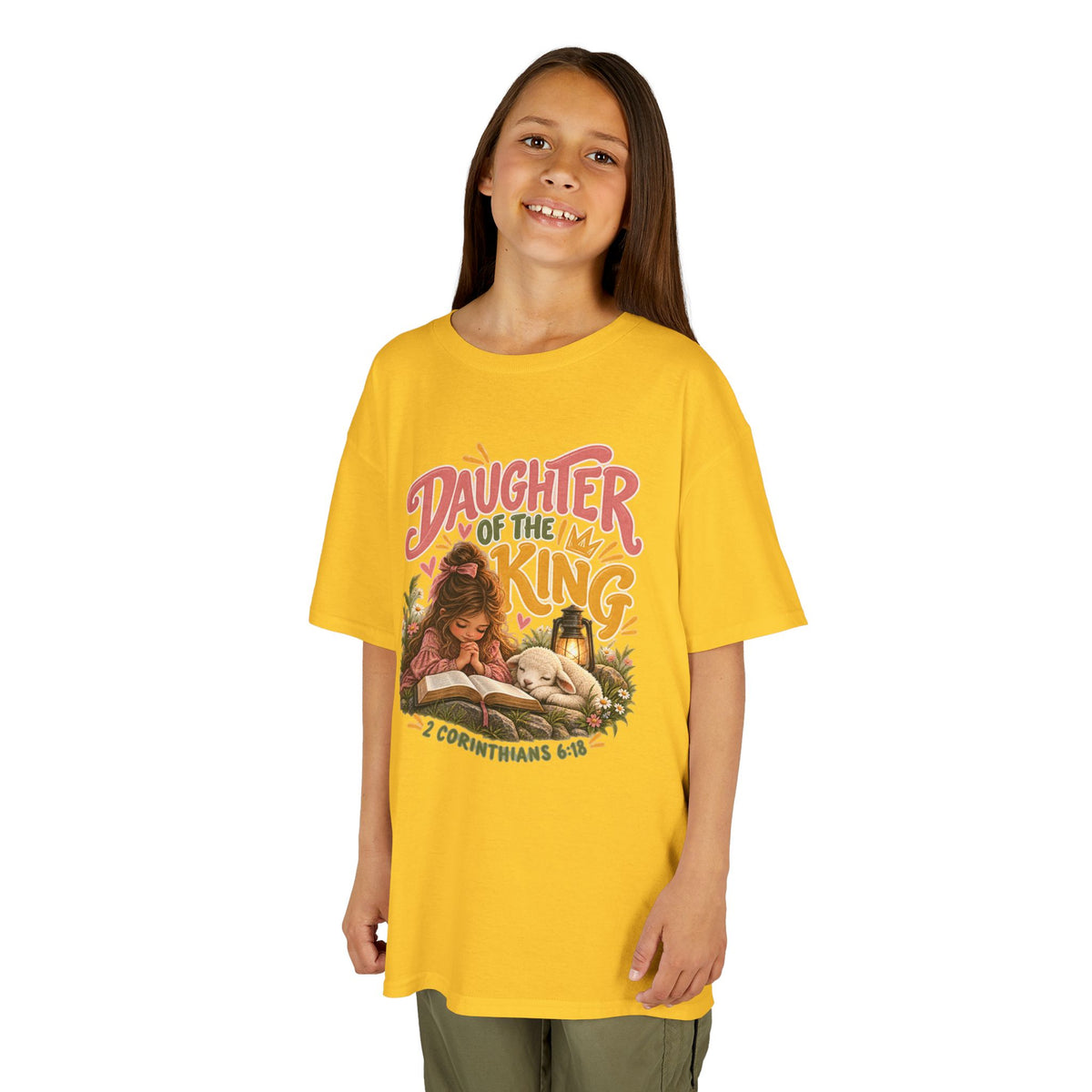 Daughter of the King - Brunette Kids Christian T-Shirt