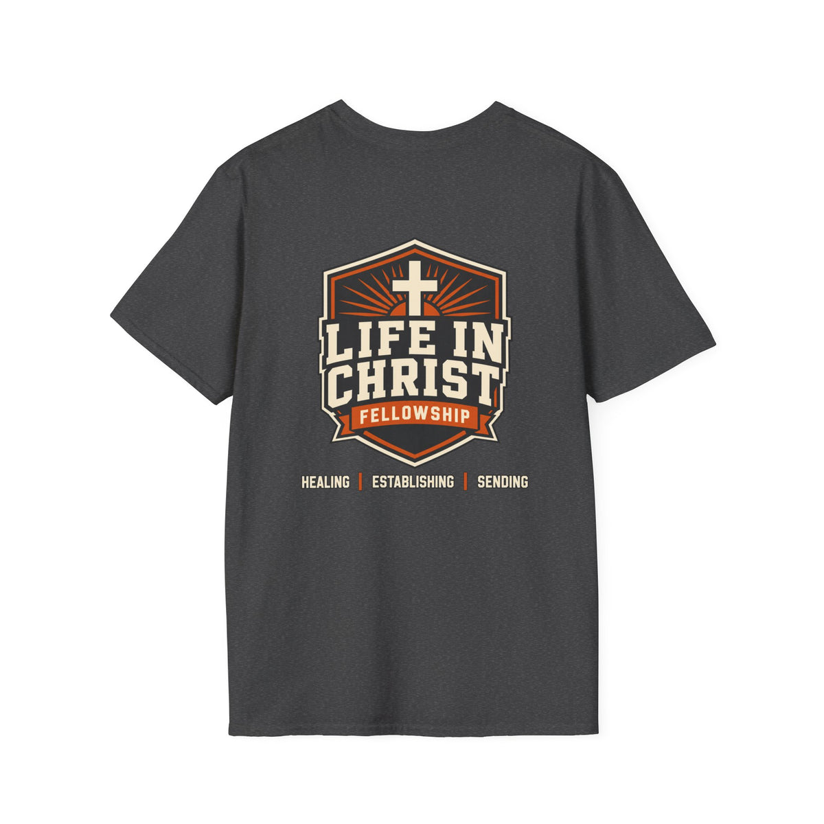 Christian T-Shirt — "Life in Christ Fellowship" Church Tee