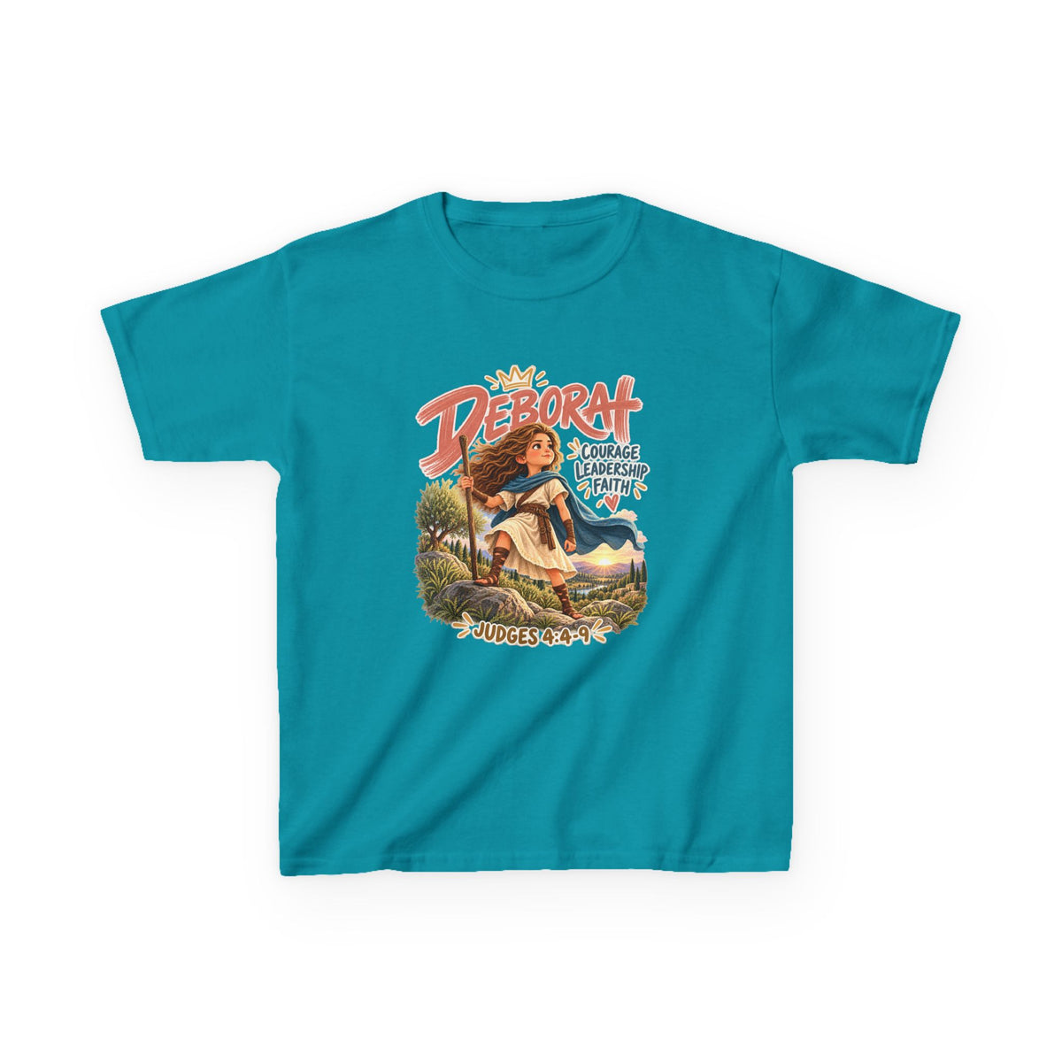 Kids Deborah Courage, Strength & Hope Christian Graphic T-Shirt