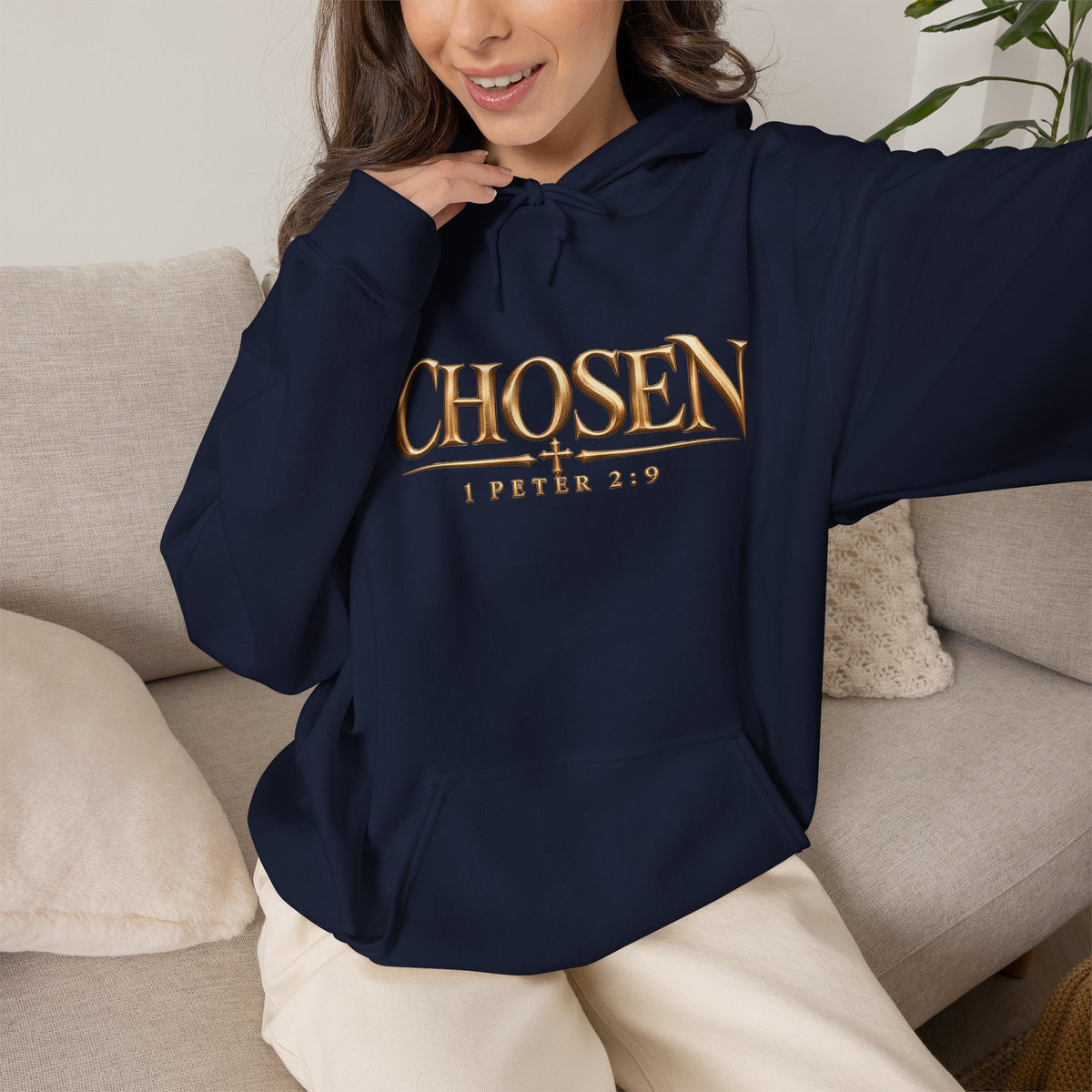 "Chosen" 1 Peter 2:9 Christian Bible Verse Hoodie Unisex