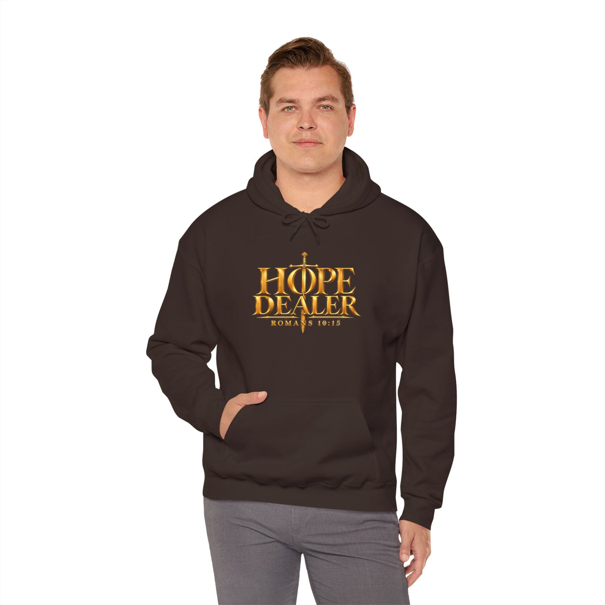 "Hope Dealer" Christian Hoodie – Romans 10:15 Gospel & Faith Sweatshirt