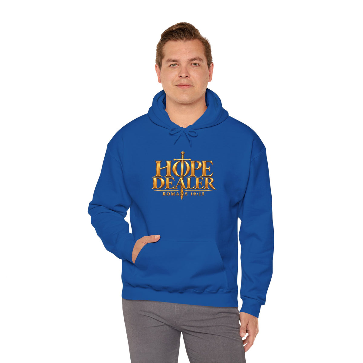 "Hope Dealer" Christian Hoodie – Romans 10:15 Gospel & Faith Sweatshirt