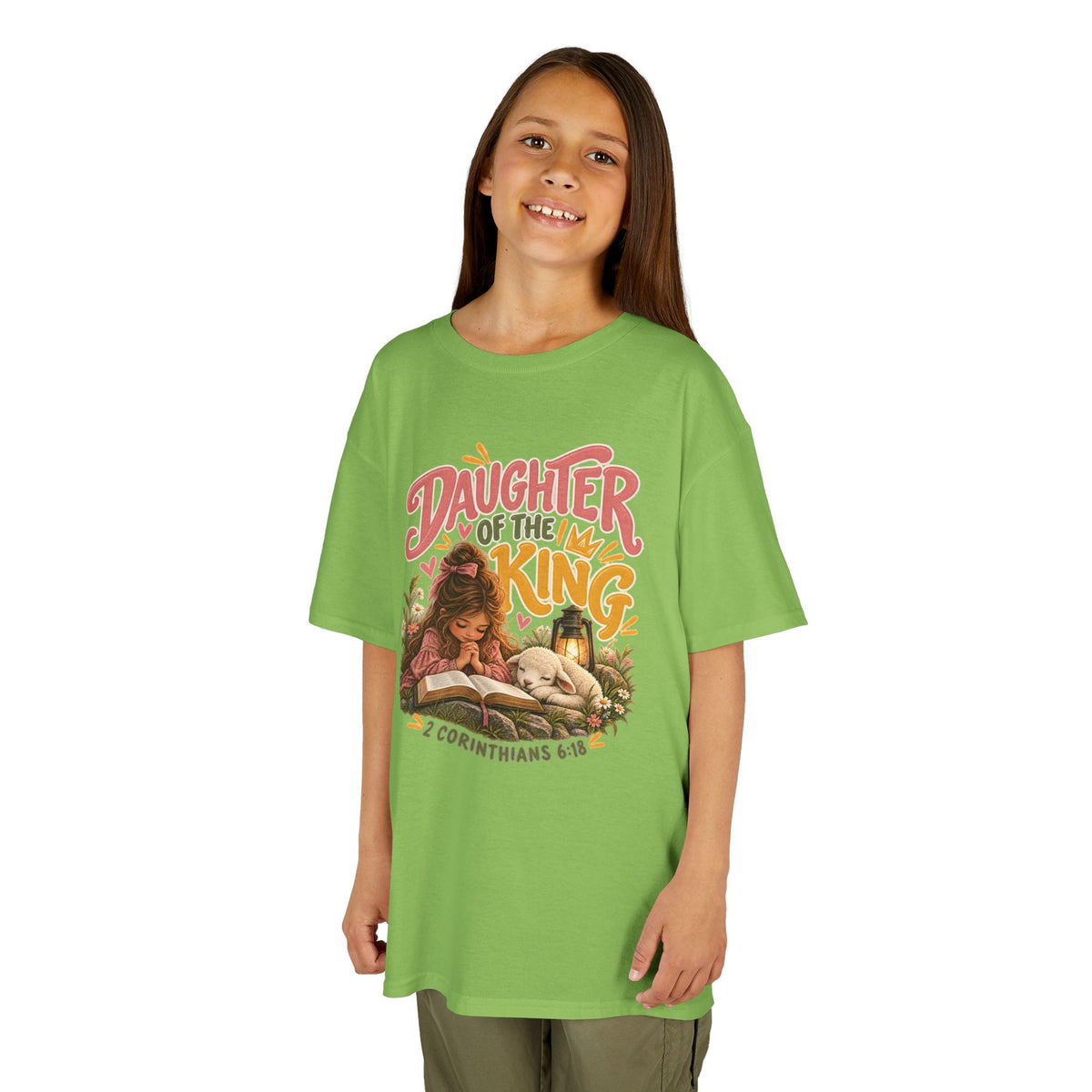 Daughter of the King - Brunette Kids Christian T-Shirt