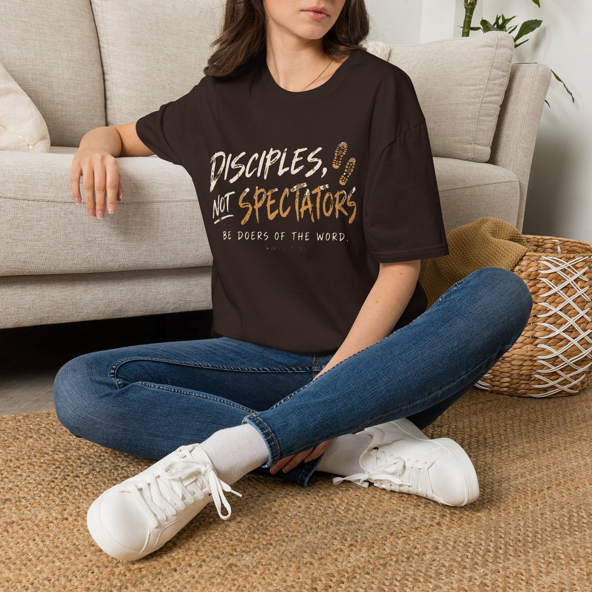 Disciples Not Spectators T-Shirt — “Be Doers of the Word” Christian Faith Tee