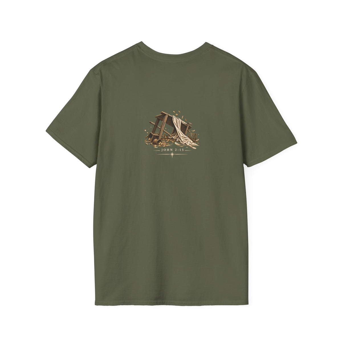 Jesus Flipped Tables T-Shirt — Rustic Cross & Bread Christian Tee