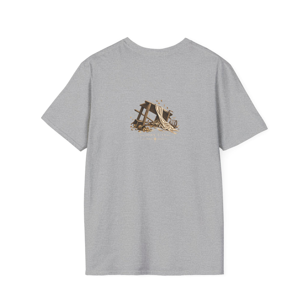 Jesus Flipped Tables T-Shirt — Rustic Cross & Bread Christian Tee