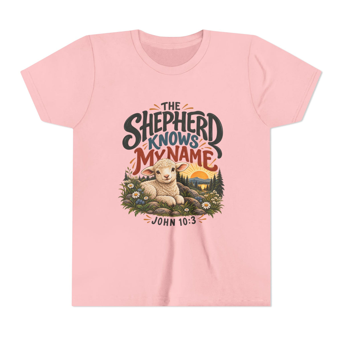 The Shepherd Knows My Name Youth Christian Tee
