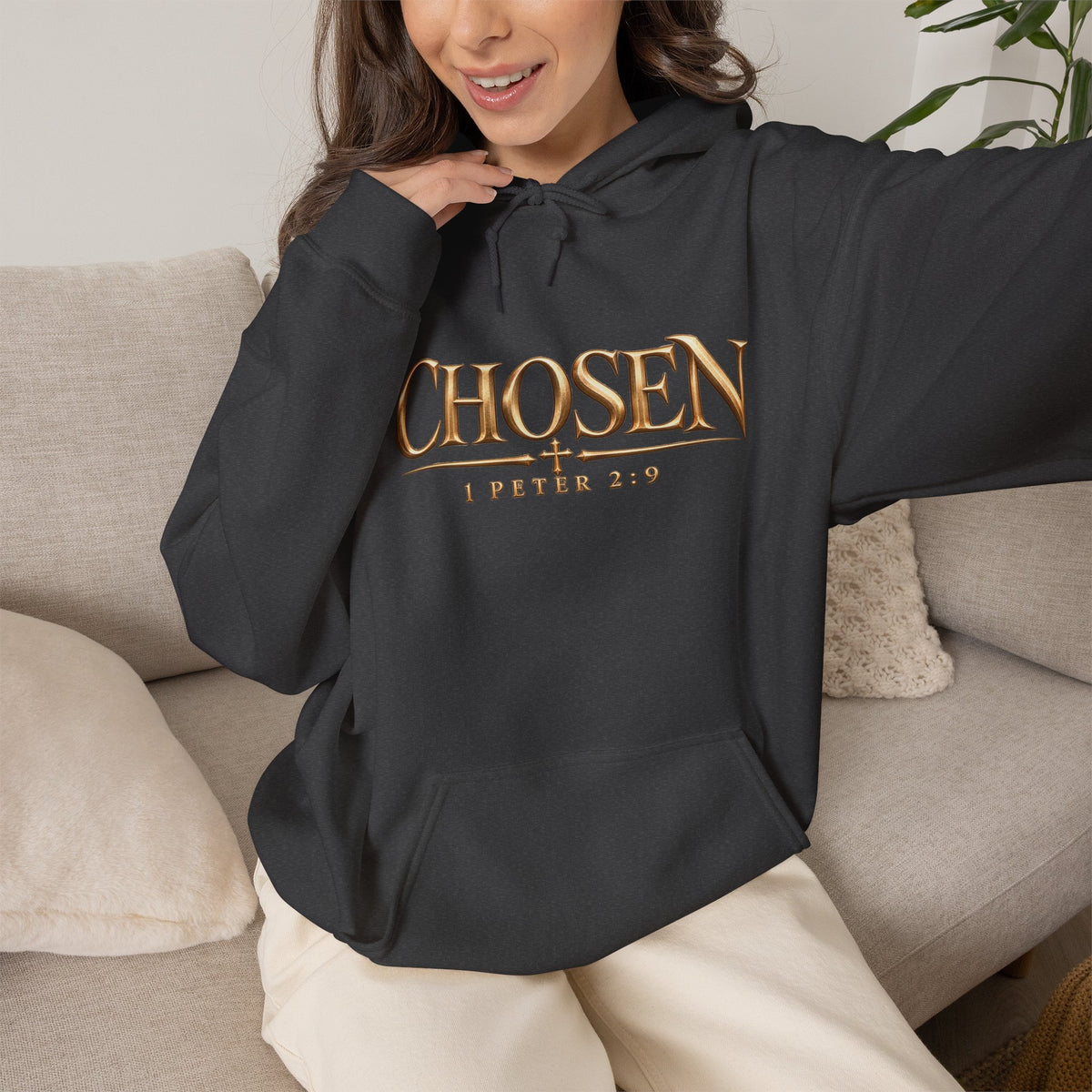 "Chosen" 1 Peter 2:9 Christian Bible Verse Hoodie Unisex