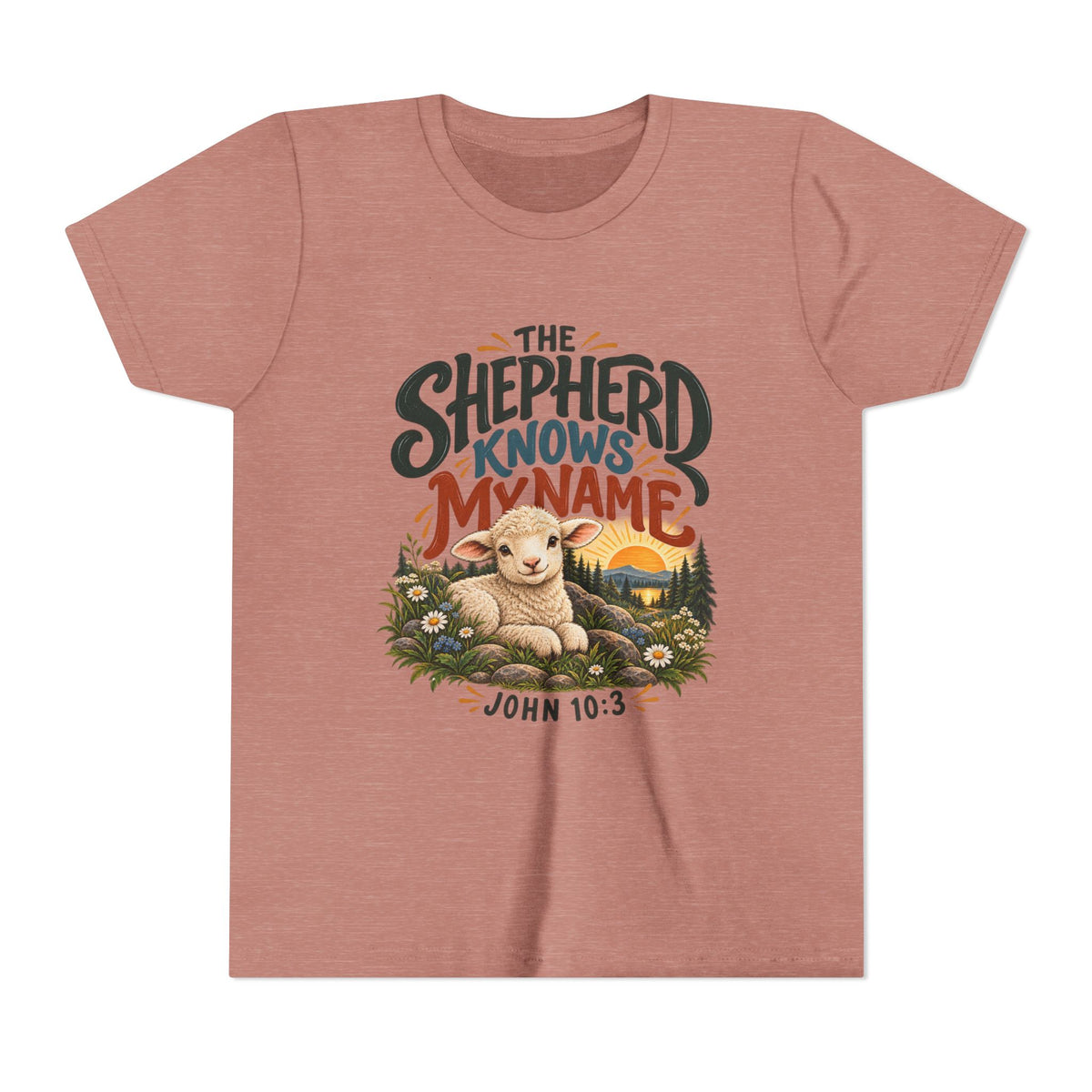 The Shepherd Knows My Name Youth Christian Tee