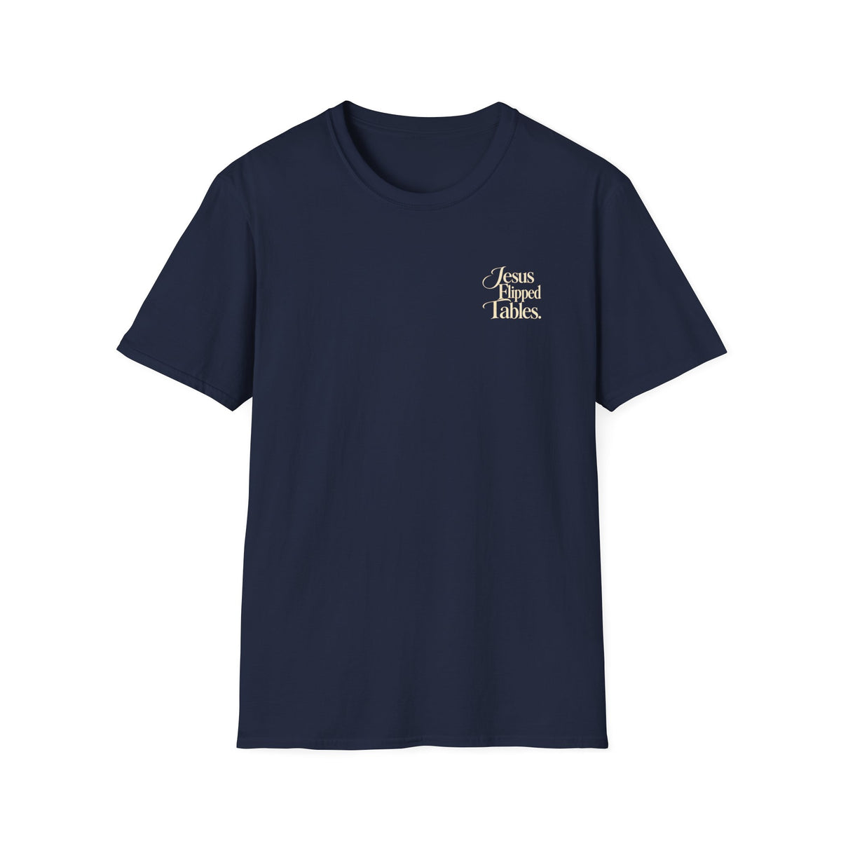 Jesus Flipped Tables T-Shirt — Rustic Cross & Bread Christian Tee