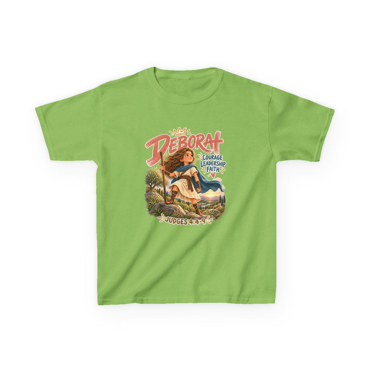 Kids Deborah Courage, Strength & Hope Christian Graphic T-Shirt