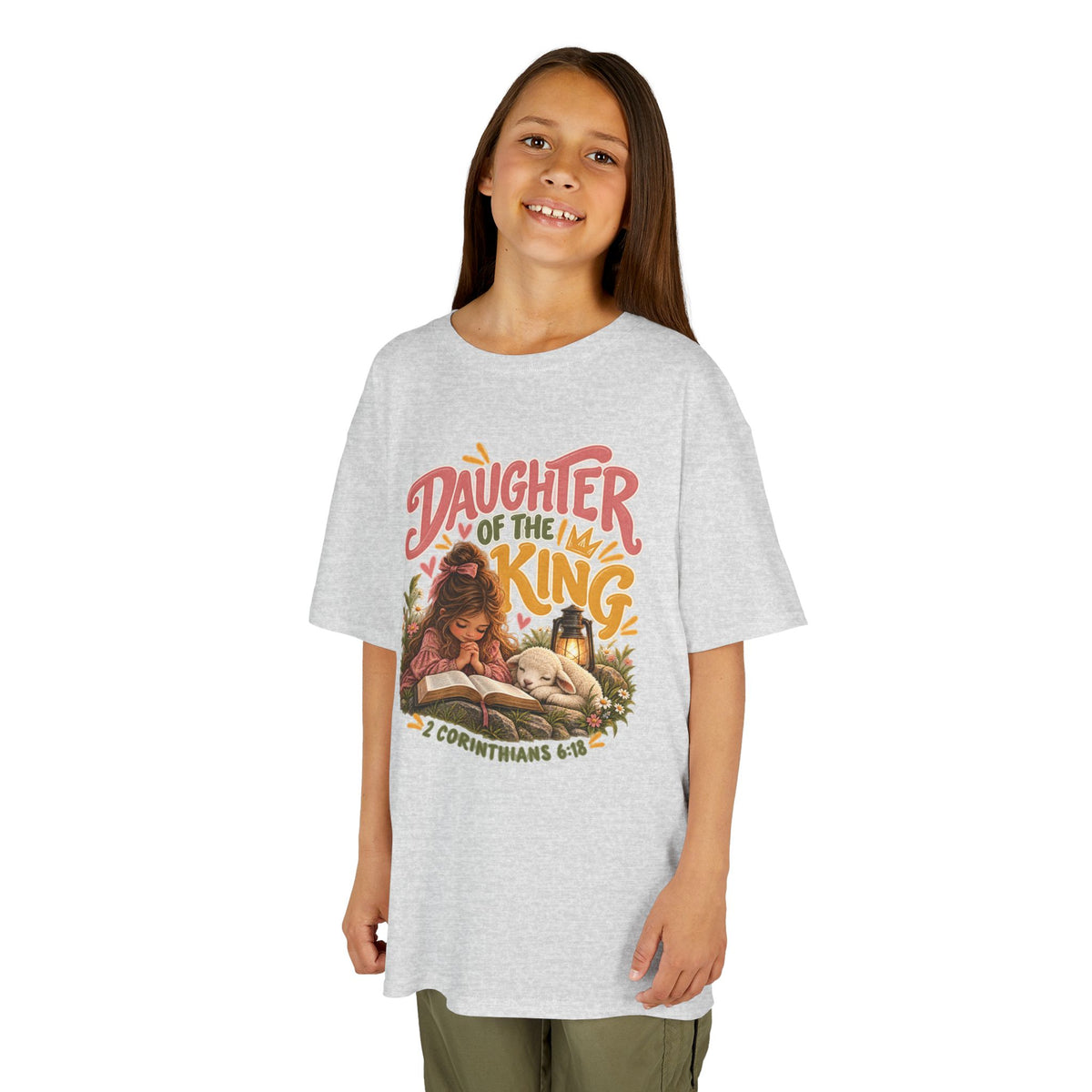 Daughter of the King - Brunette Kids Christian T-Shirt