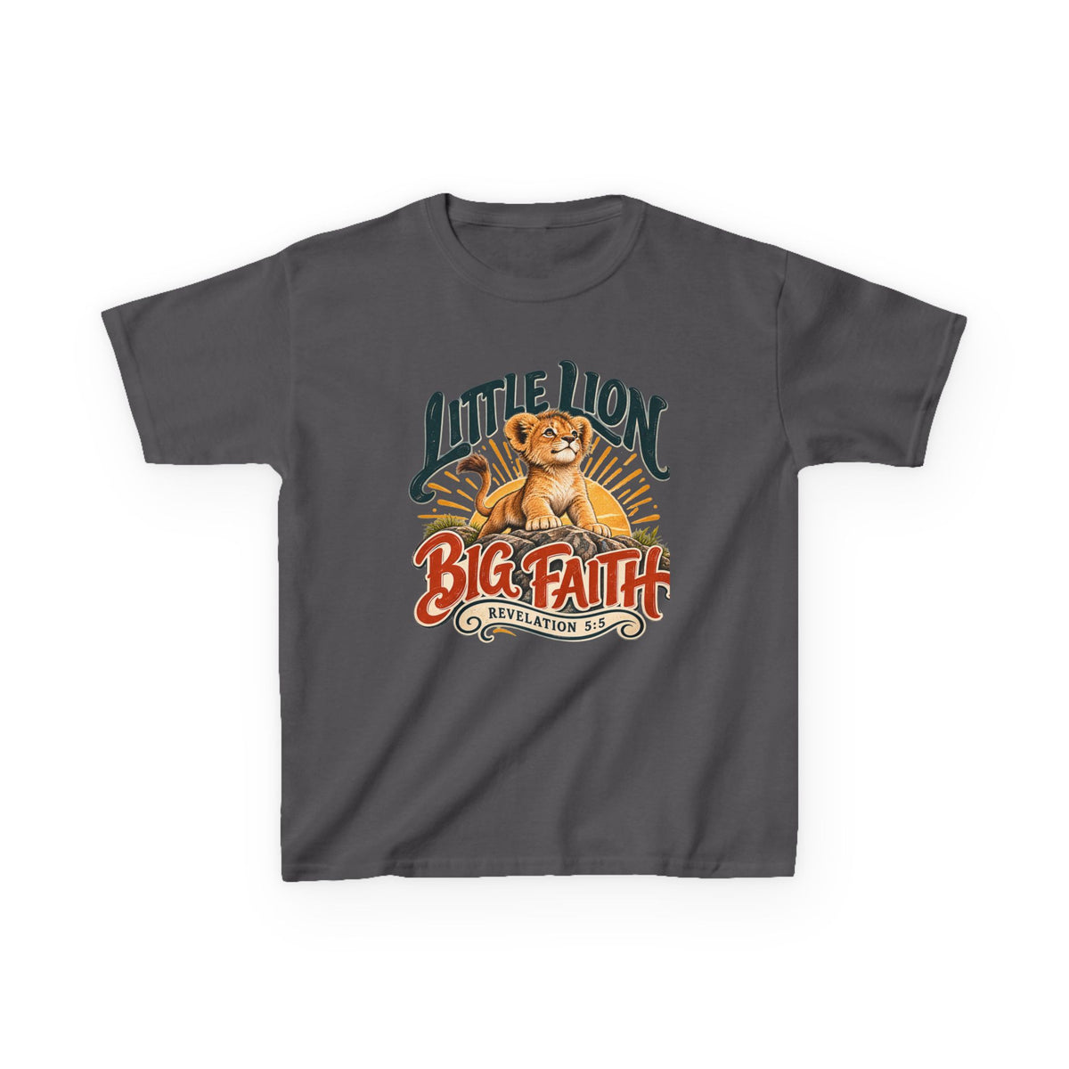 Little Lion Big Faith Kids Tee