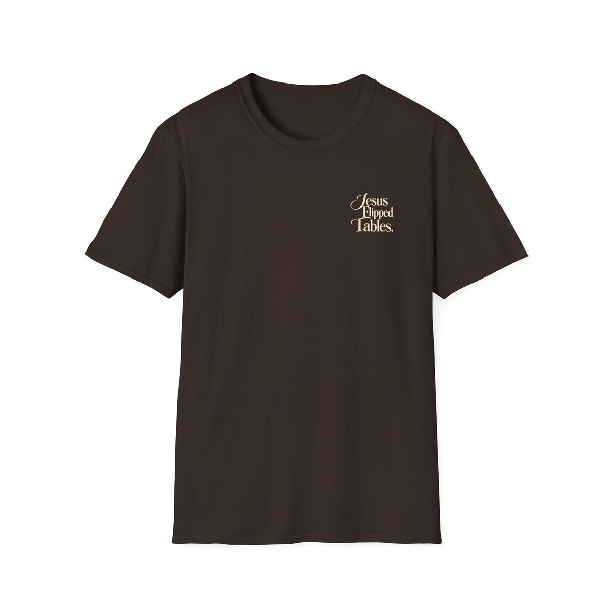 Jesus Flipped Tables T-Shirt — Rustic Cross & Bread Christian Tee