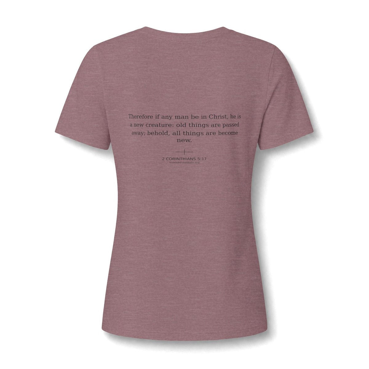 V-Neck Tee — 'NEW.' Faith Renewal Christian Shirt