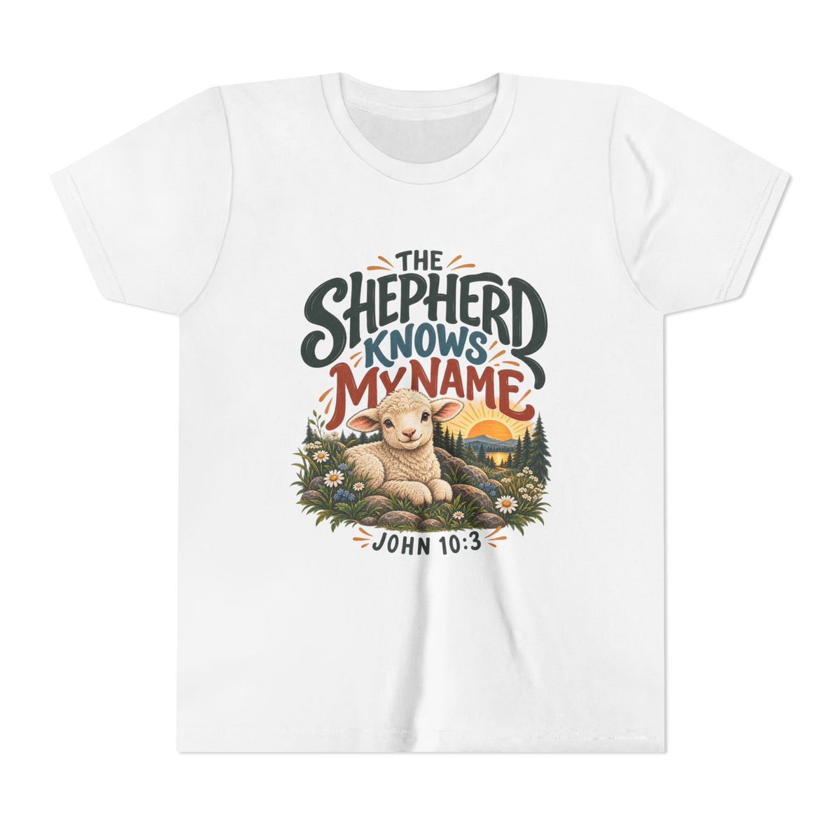 The Shepherd Knows My Name Youth Christian Tee
