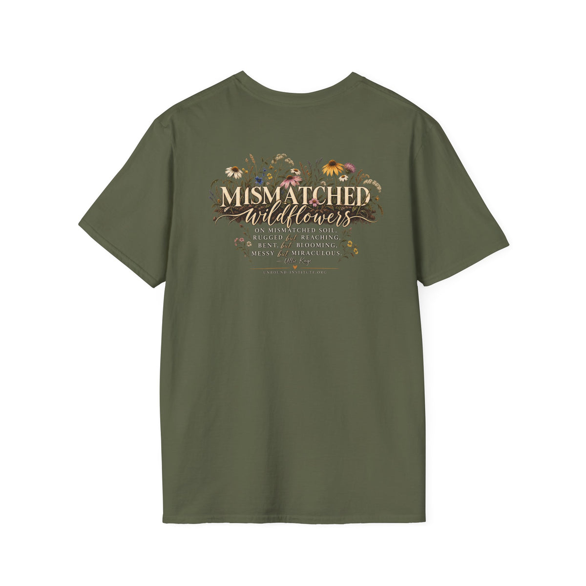 Unbound Mismatched Wildflowers T-Shirt – Floral Boho Nature Lover Design