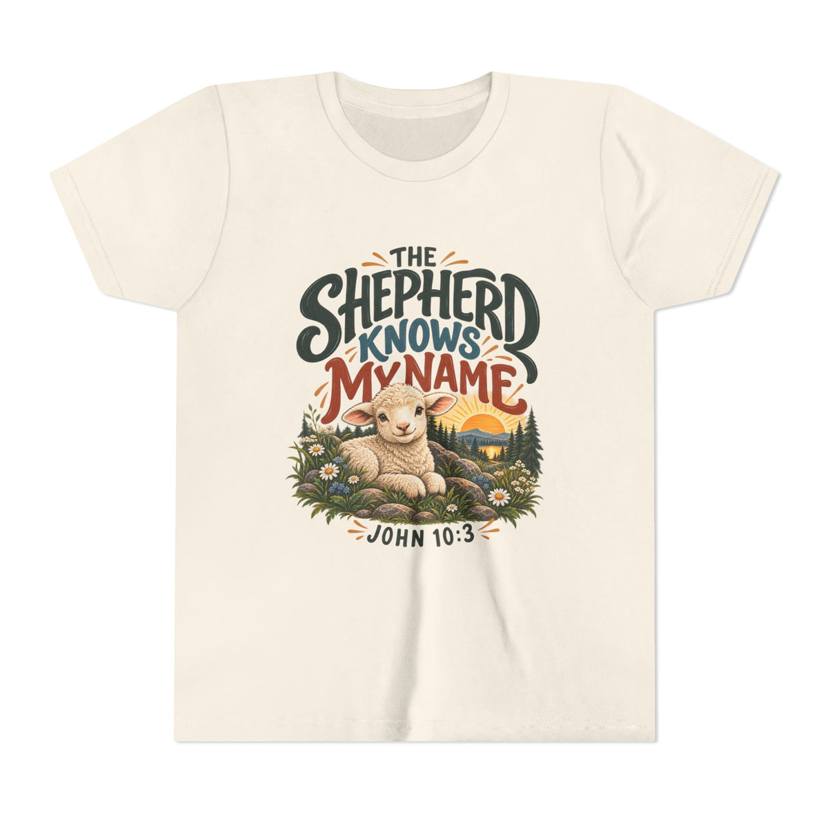 The Shepherd Knows My Name Youth Christian Tee