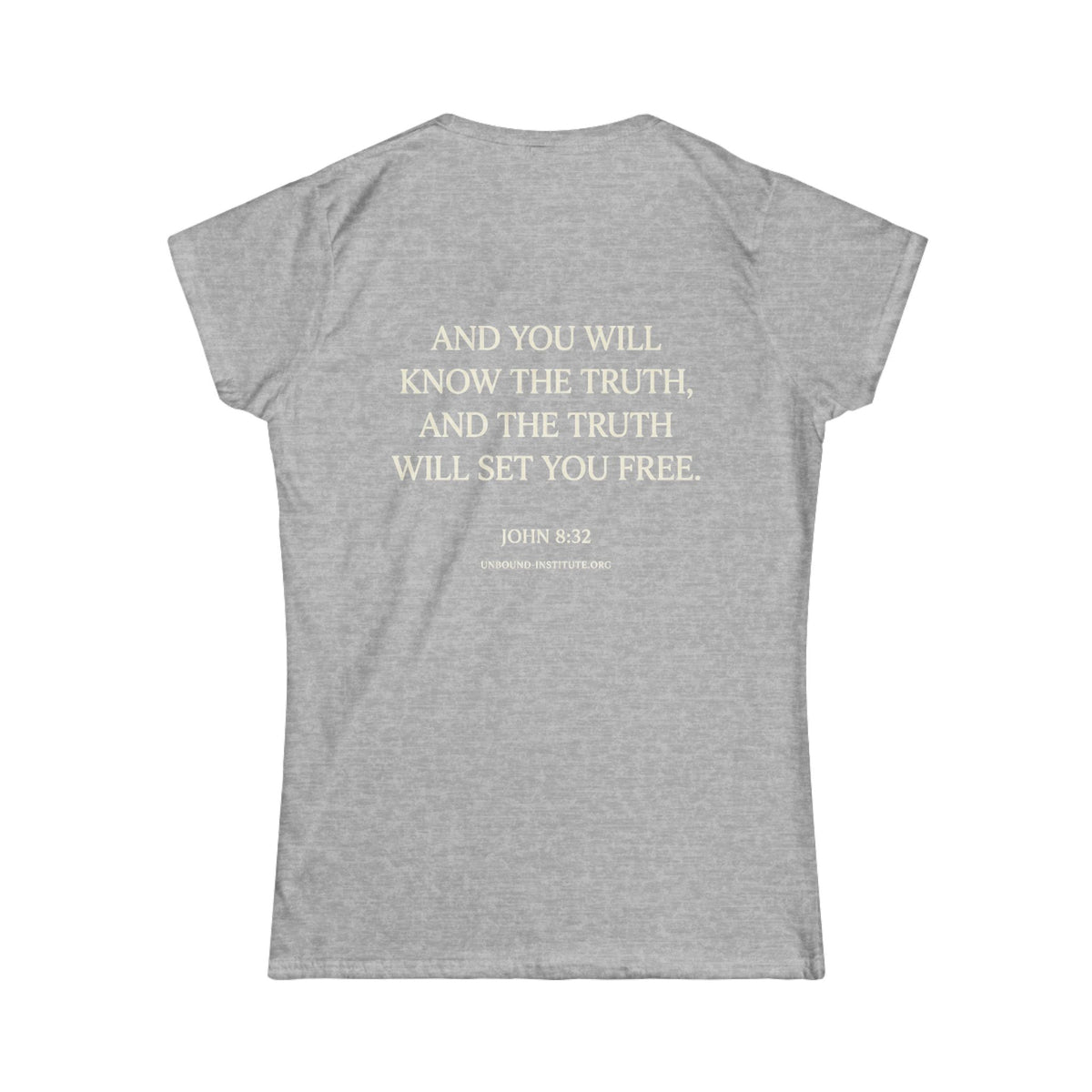 UNBOUND Christian Tee for Women — Faith Graphic Softstyle Shirt