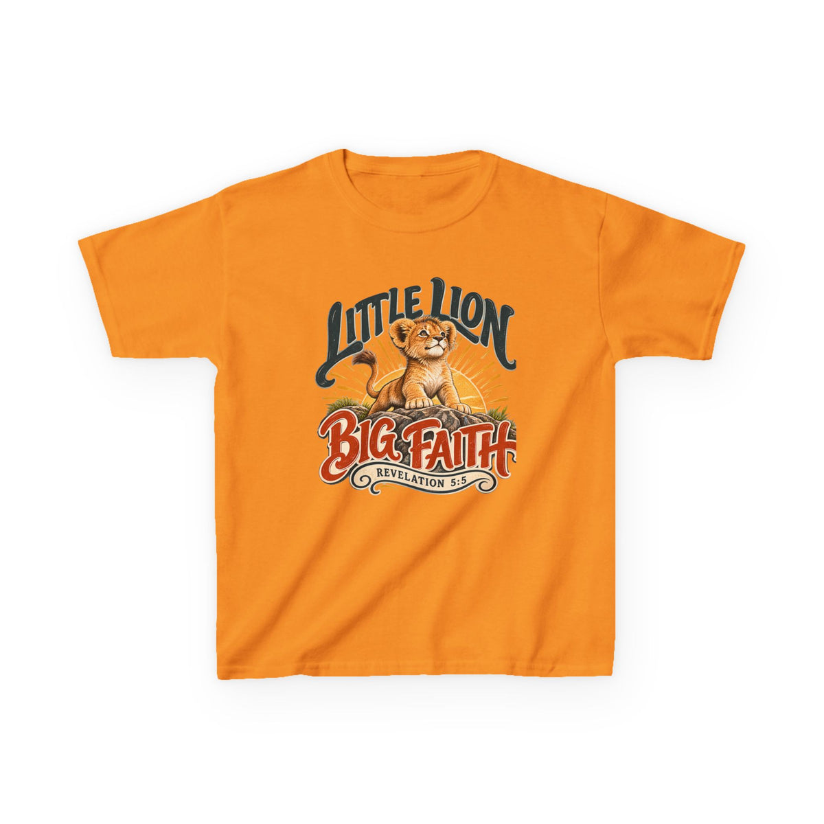Little Lion Big Faith Kids Tee