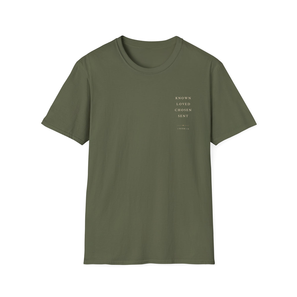 1 Peter 2:9 Christian T-Shirt — World Outline Faith Tee