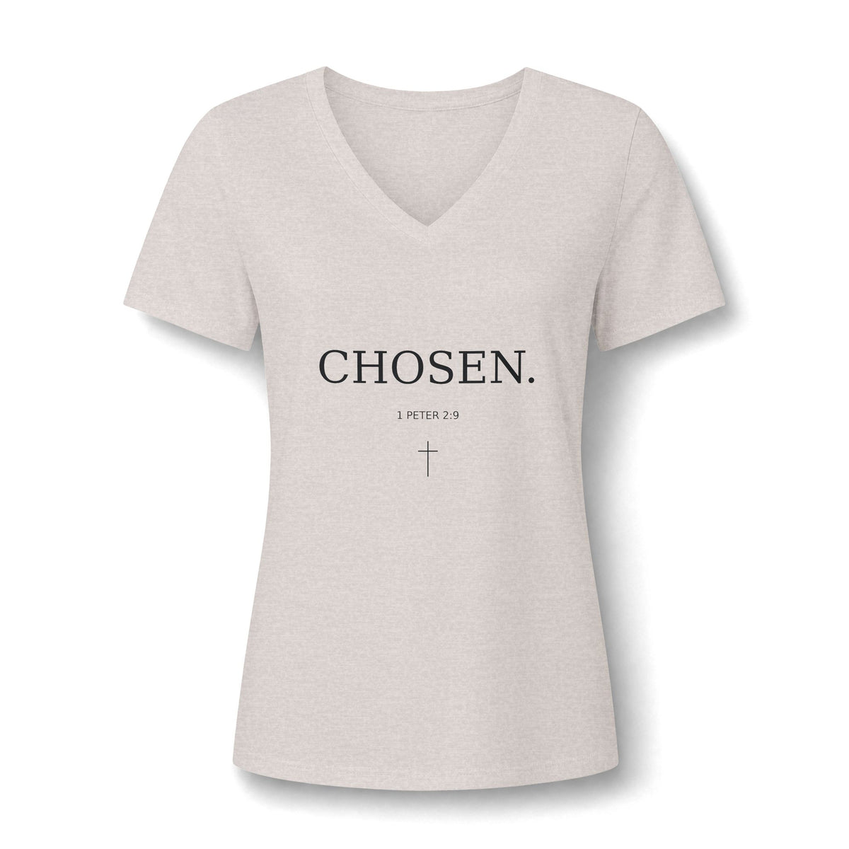 Chosen V-Neck Tee — Inspirational Women’s Christian Shirt
