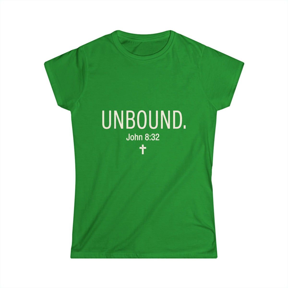 UNBOUND Christian Tee for Women — Faith Graphic Softstyle Shirt