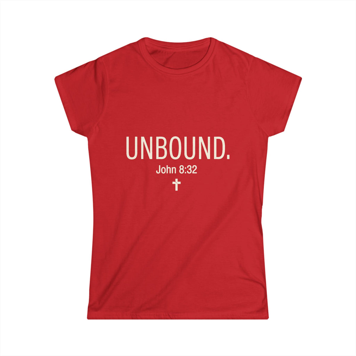 UNBOUND Christian Tee for Women — Faith Graphic Softstyle Shirt