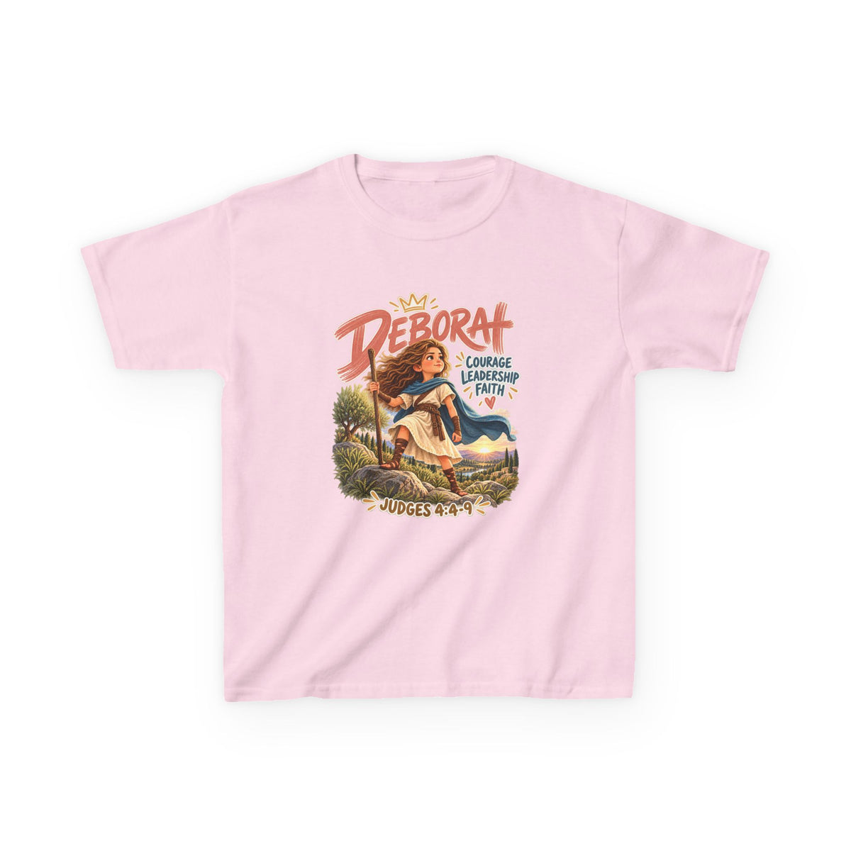 Kids Deborah Courage, Strength & Hope Christian Graphic T-Shirt