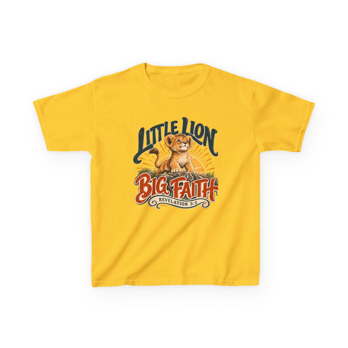 Little Lion Big Faith Kids Tee