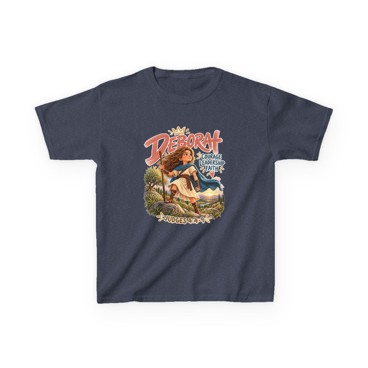 Kids Deborah Courage, Strength & Hope Christian Graphic T-Shirt