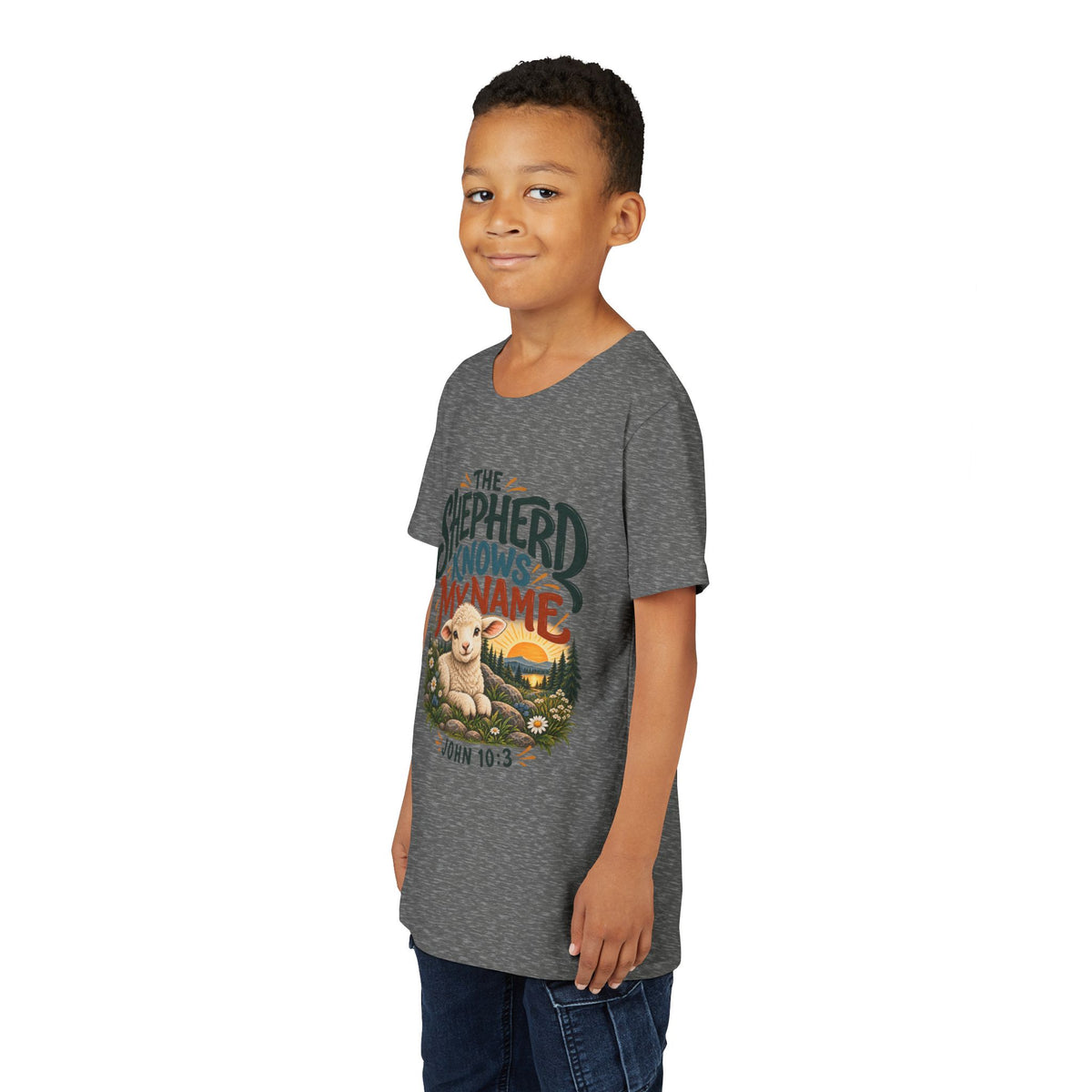 The Shepherd Knows My Name Youth Christian Tee