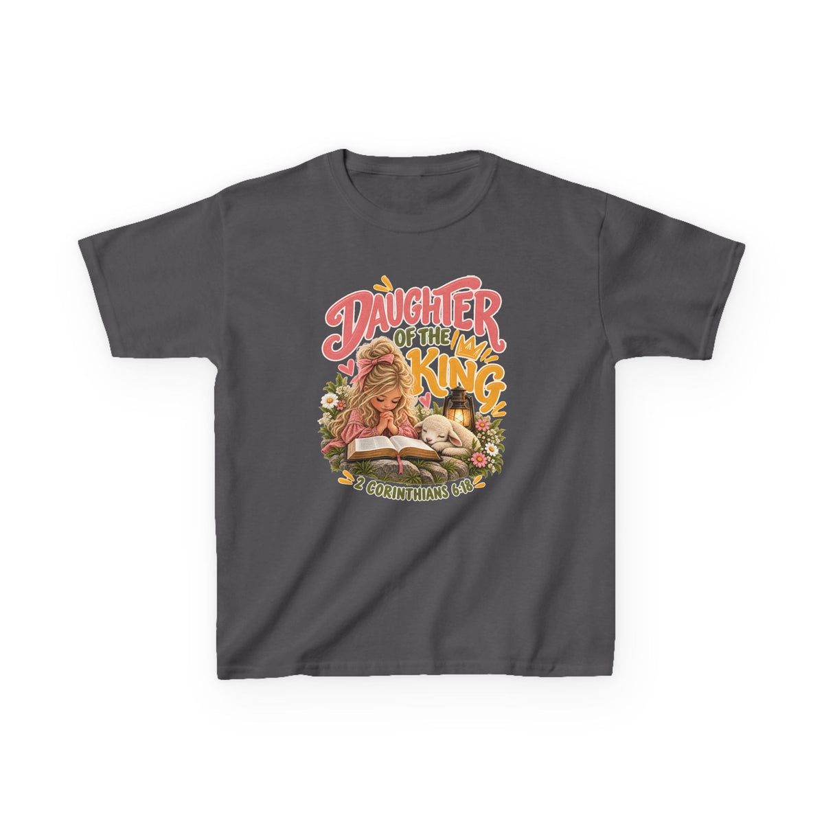 Daughter of the King Kids T-Shirt Blonde – Christian 2 Corinthians 6:18 Design