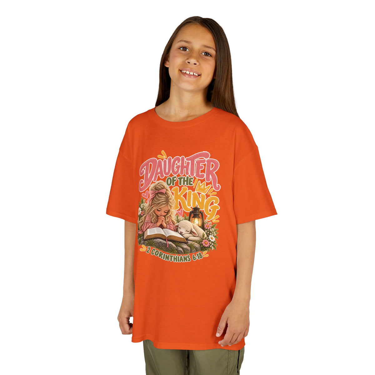 Daughter of the King Kids T-Shirt Blonde – Christian 2 Corinthians 6:18 Design