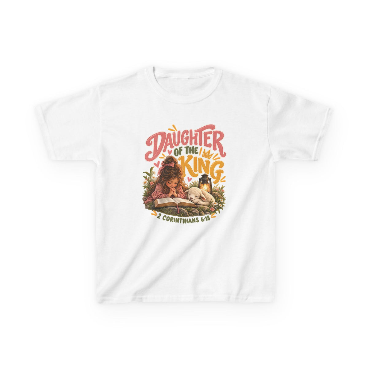 Daughter of the King - Brunette Kids Christian T-Shirt