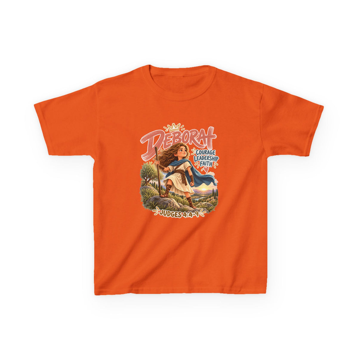 Kids Deborah Courage, Strength & Hope Christian Graphic T-Shirt