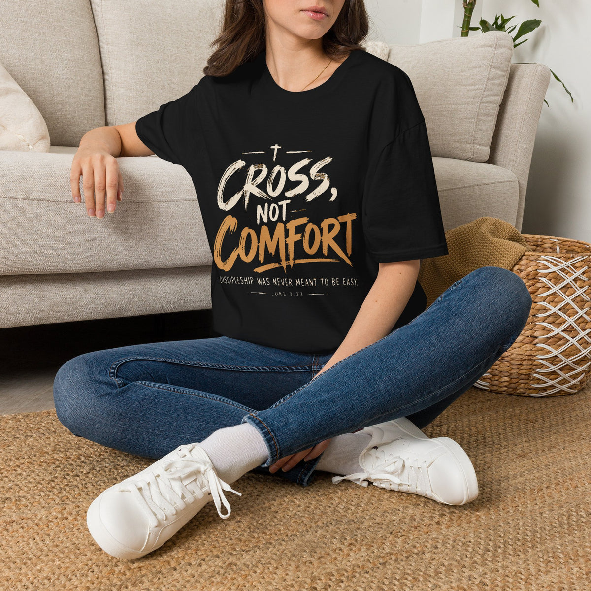 Cross Not Comfort T-Shirt — Inspirational Christian Faith Tee