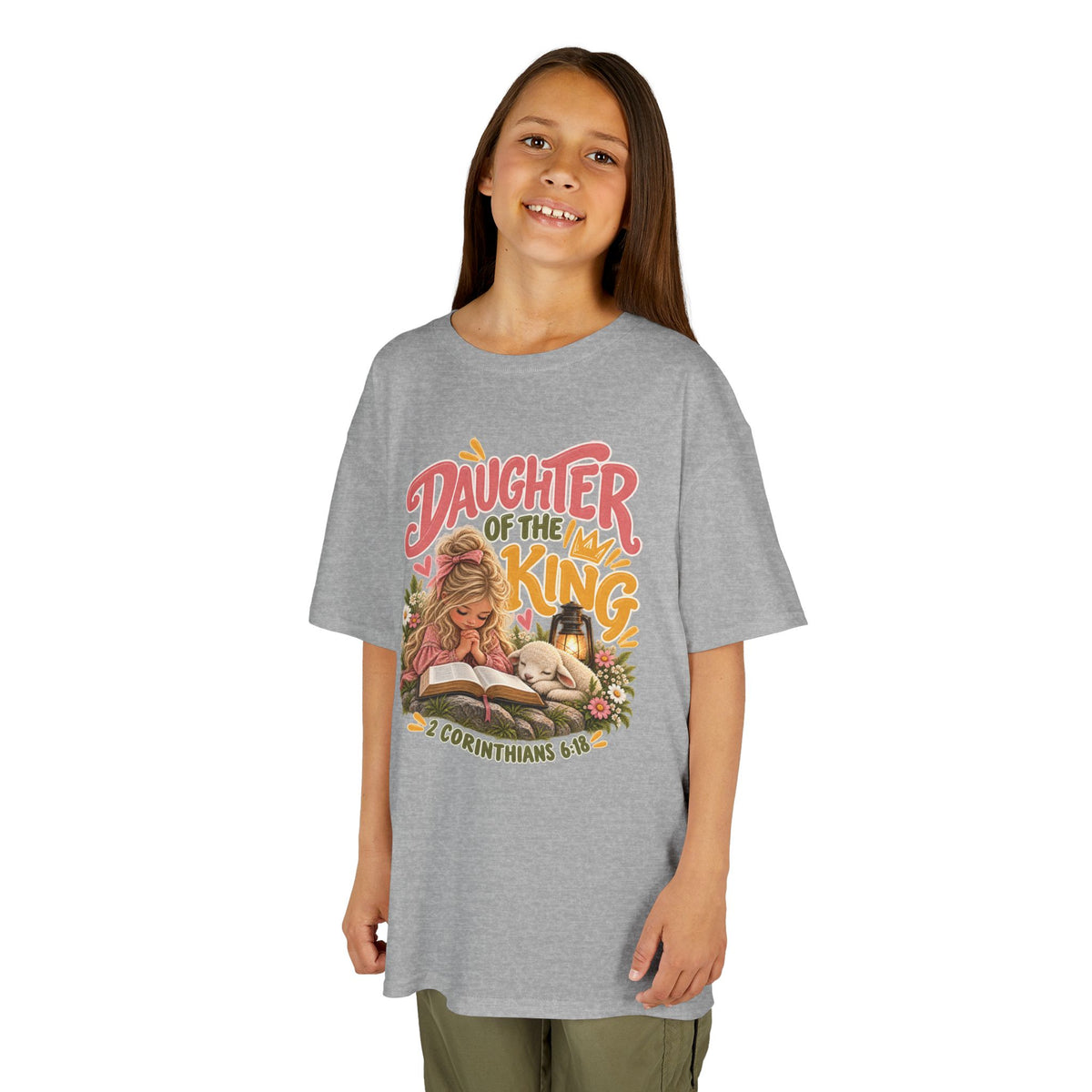 Daughter of the King Kids T-Shirt Blonde – Christian 2 Corinthians 6:18 Design