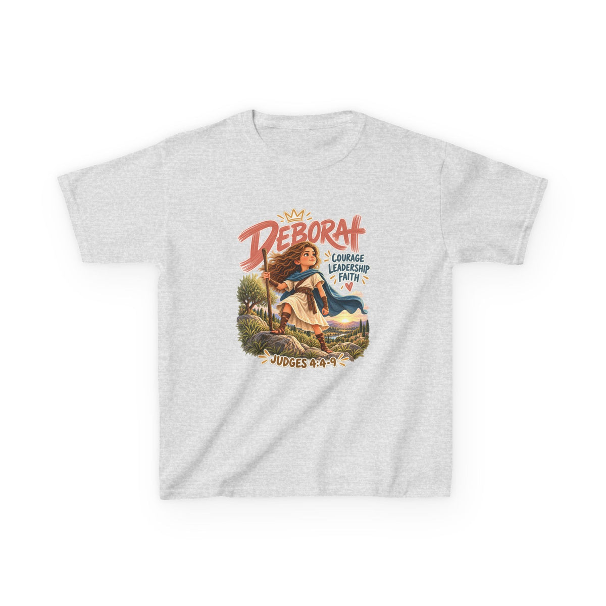 Kids Deborah Courage, Strength & Hope Christian Graphic T-Shirt