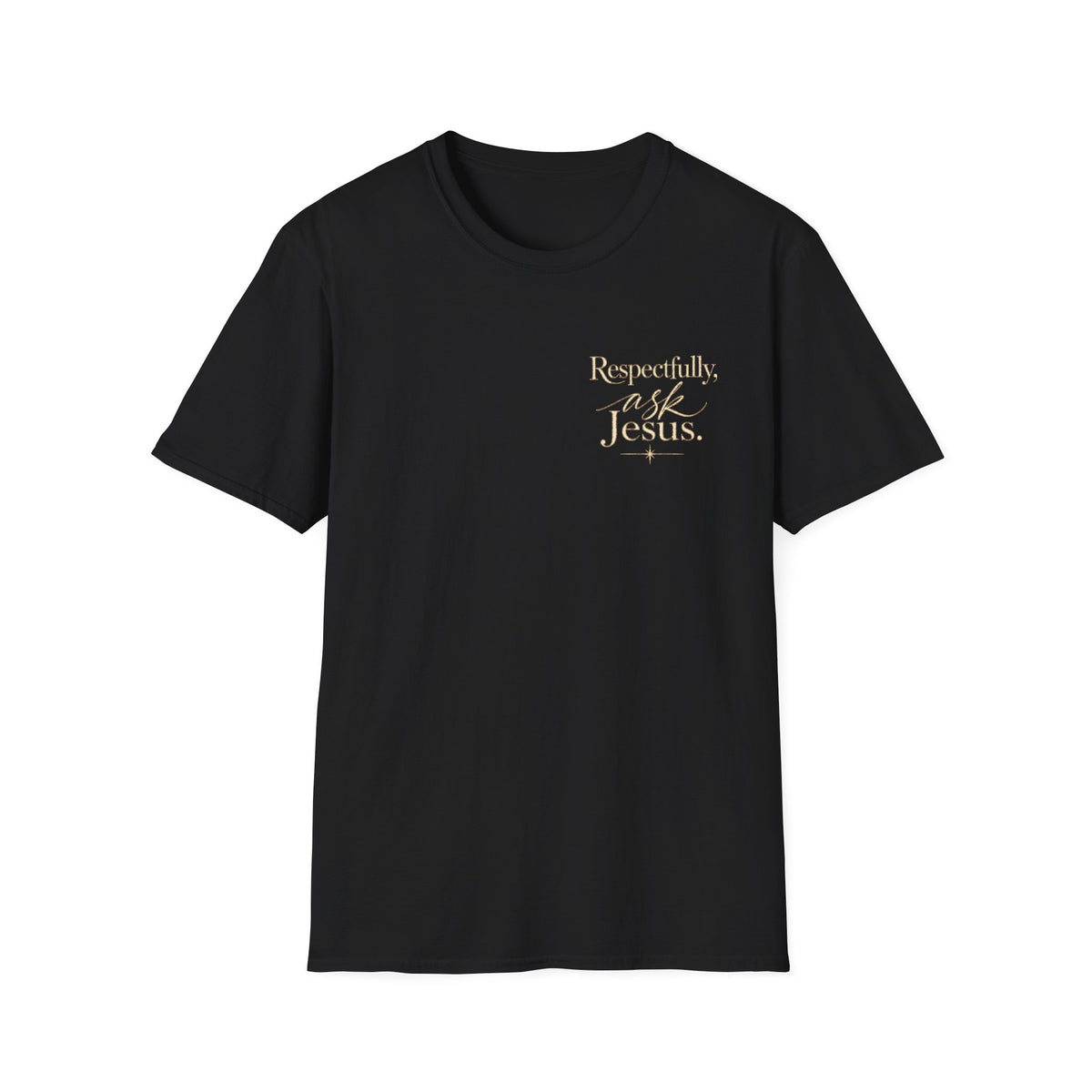 Respectfully Ask Jesus T-Shirt — James 1:5 Christian Faith Tee