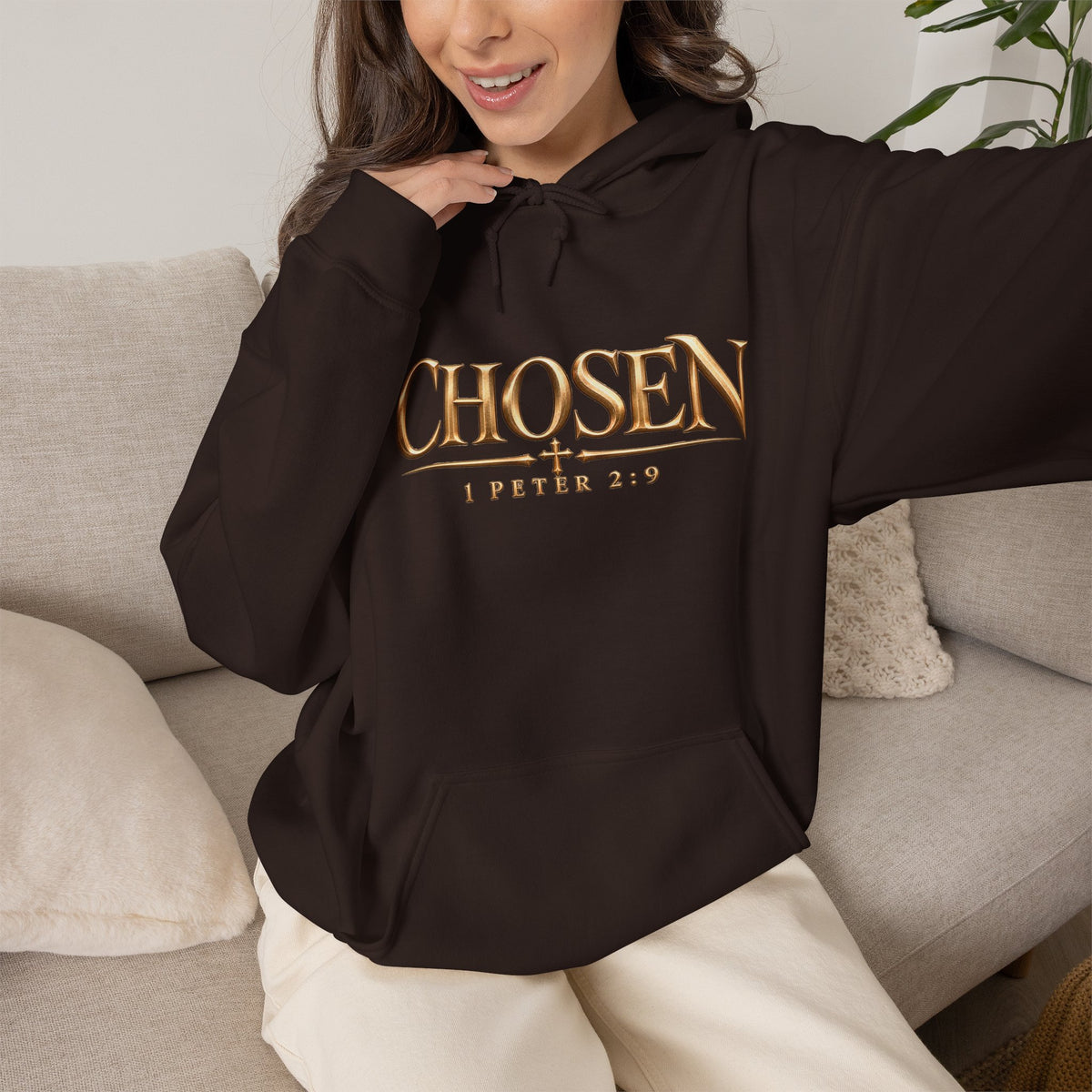 "Chosen" 1 Peter 2:9 Christian Bible Verse Hoodie Unisex