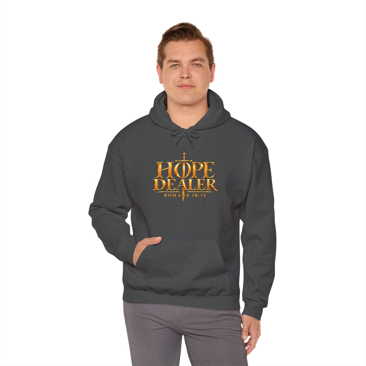 "Hope Dealer" Christian Hoodie – Romans 10:15 Gospel & Faith Sweatshirt
