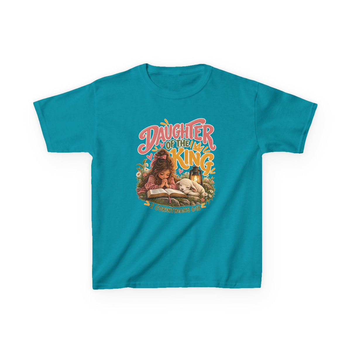 Daughter of the King - Brunette Kids Christian T-Shirt