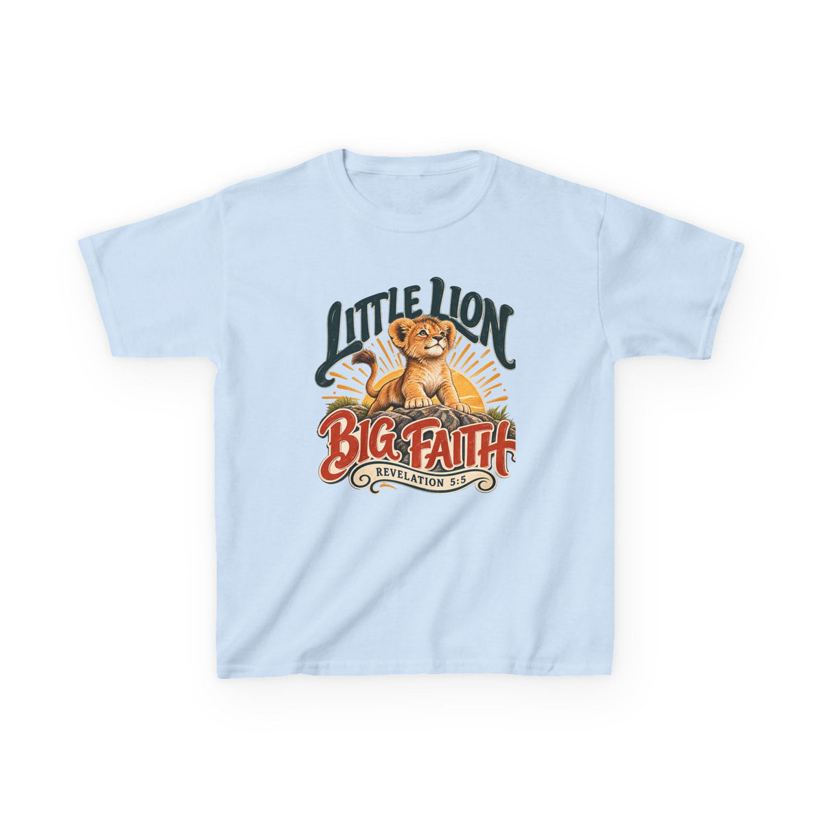 Little Lion Big Faith Kids Tee