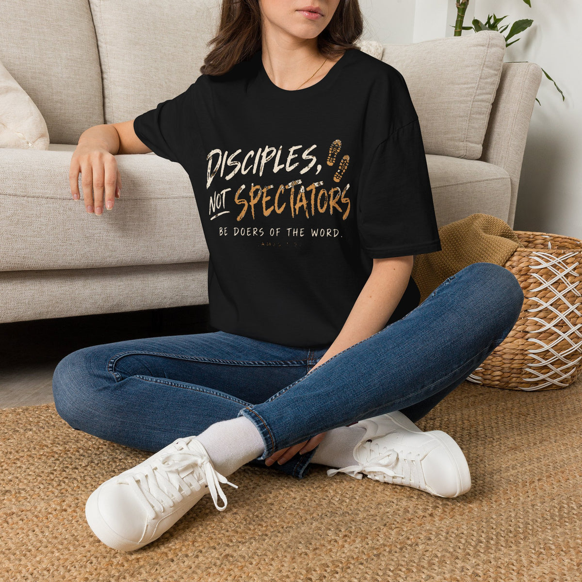 Disciples Not Spectators T-Shirt — “Be Doers of the Word” Christian Faith Tee