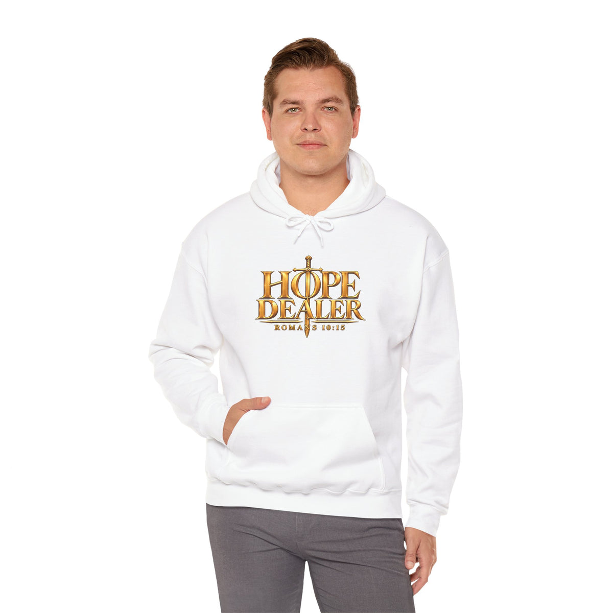 "Hope Dealer" Christian Hoodie – Romans 10:15 Gospel & Faith Sweatshirt