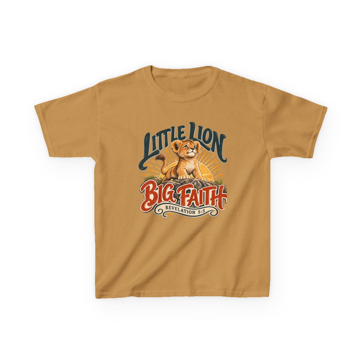 Little Lion Big Faith Kids Tee