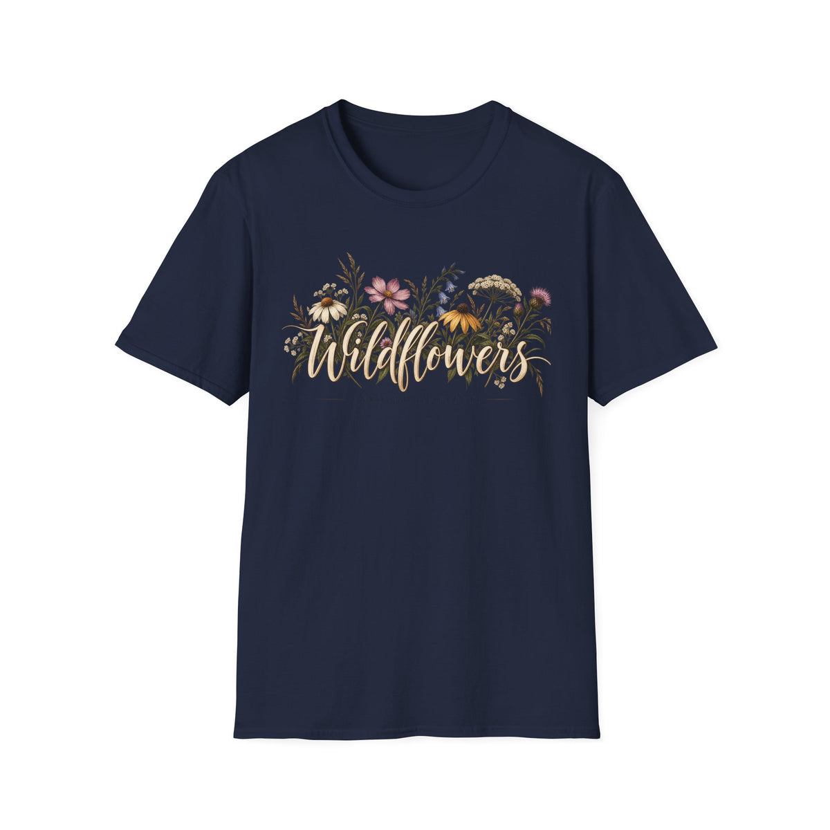 Unbound Mismatched Wildflowers T-Shirt – Floral Boho Nature Lover Design